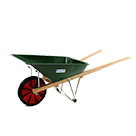 Wheelbarrow with metal tray