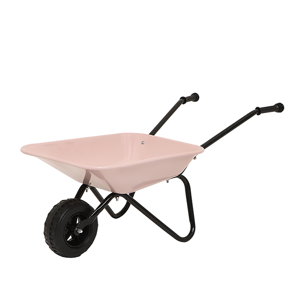 CHILDRENS WHEELBARROW PALE PINK