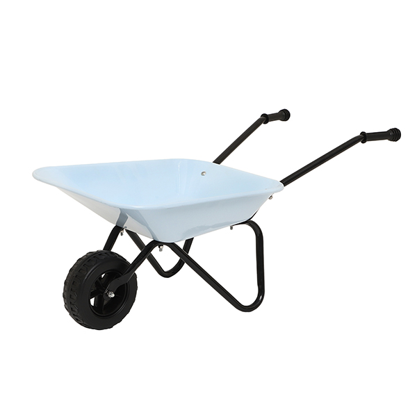 CHILDRENS WHEELBARROW PALE BLUE