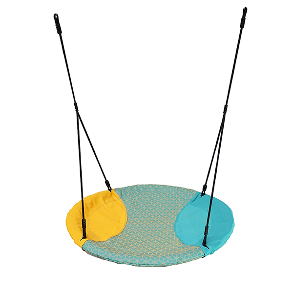 NEST SWING ROUND TURQUOISE/YELLOW